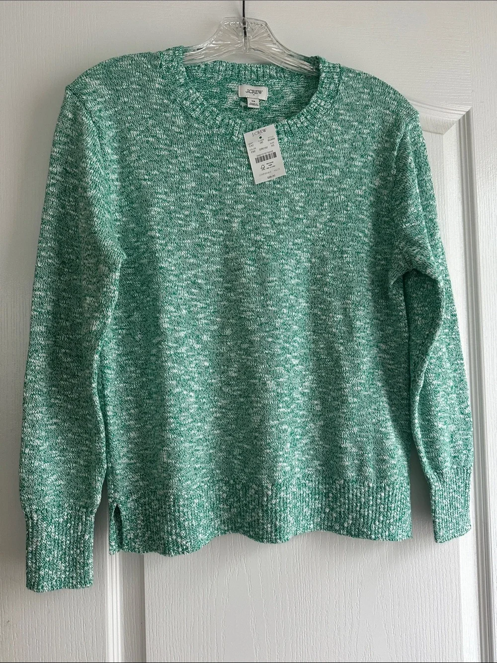 J. Crew womens Heathered Mint Green Crewneck Sweater NWT